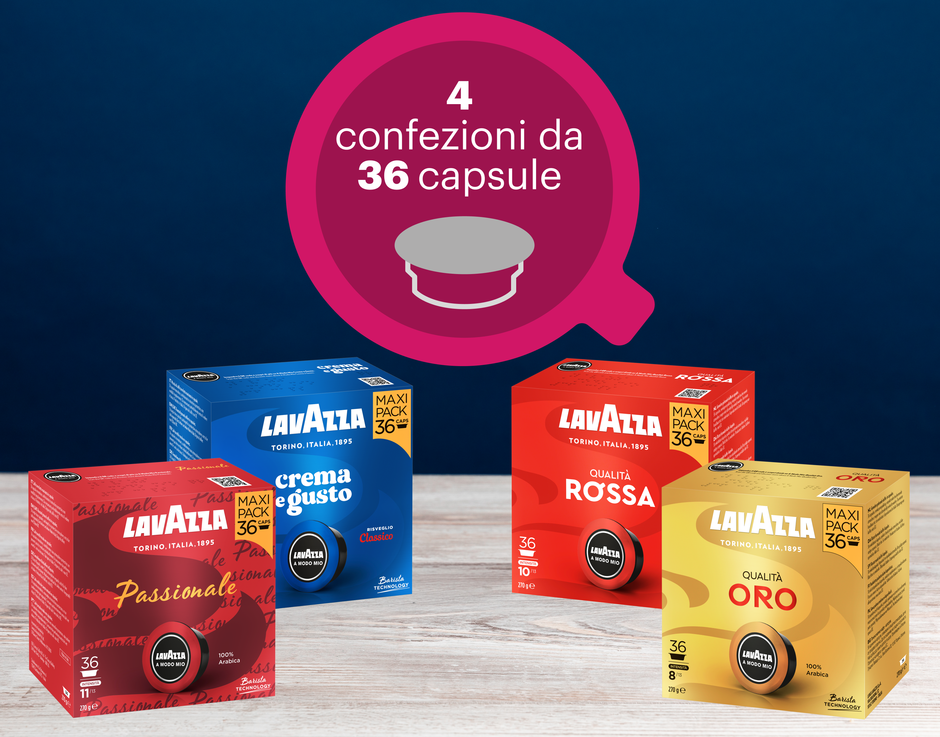 Capsule Lavazza A Modo Mio da 36 (4 confezioni)